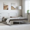 vidaXL Bedframe met hoofdbord metaal wit 183x213 cm