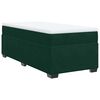 vidaXL Boxspring met matras fluweel donkergroen 90x190 cm