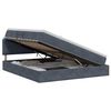vidaXL LED Opslagbed met Matras Donkergrijs 140 x 190 cm Fluweel