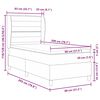 vidaXL Boxspringbed met Matras Donkergrijs 90x190 cm Donkerbruin Stof