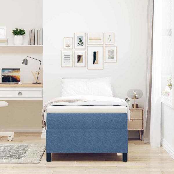vidaXL Platform bedframe Blauw 80 x 200 cm Stof