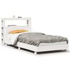 vidaXL Bedframe zonder matras massief grenenhout wit 90x190 cm