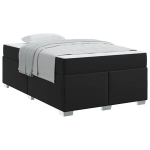 vidaXL Bedframe met matras Zwart 120 x 190 cm Stof