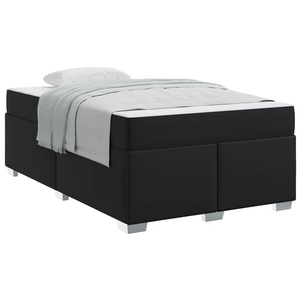 vidaXL Bedframe met matras Zwart 120 x 190 cm Stof