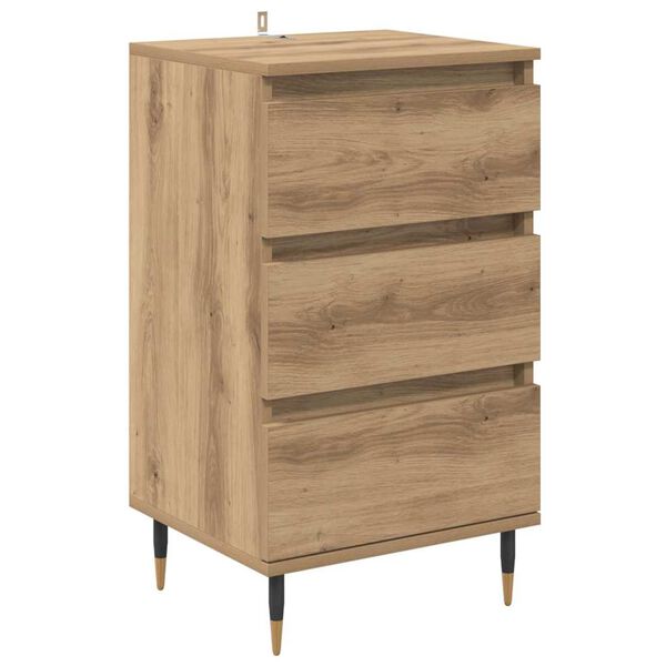 vidaXL Dressoir artisanaal eikenkleurig 35 x 40 x 70 cm Bewerkt hout