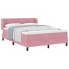 vidaXL Boxspringbed met hoofdeinde Roze 140 x 190 cm Fluweel