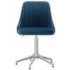 vidaXL Eetkamerstoelen draaibaar 2 st fluweel blauw