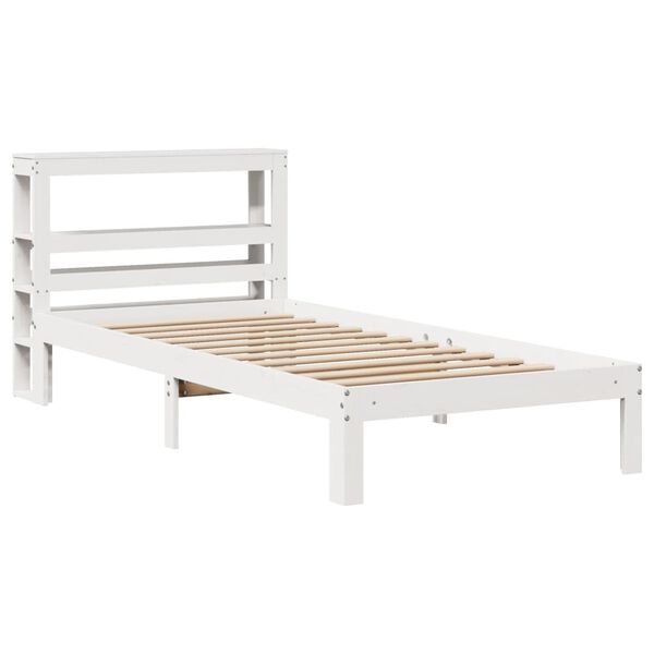 vidaXL Bedframe met hoofdeinde zonder matras 90x200 cm wit