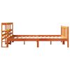 vidaXL Bedframe met hoofdbord massief grenenhout wasbruin 120x200 cm