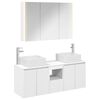vidaXL Badkamerkastenset 4 pcs Wit Bewerkt hout
