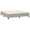 vidaXL Boxspring met matras stof lichtgrijs 180x200 cm