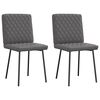 vidaXL Eetkamerstoelen 2 st kunstleer grijs