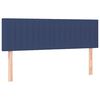 vidaXL Boxspring met matras en LED stof blauw 140x200 cm