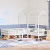 vidaXL Kinderbed met huisje en bankje massief grenenhout wit 80x200 cm