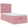 vidaXL Ottoman bed met matrassen 90x190cm fluweel roze