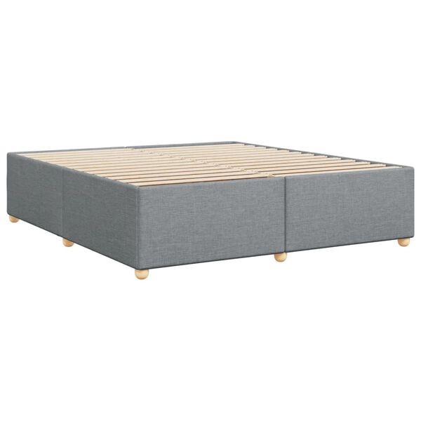 vidaXL Bedframe zonder matras stof lichtgrijs 200x200 cm