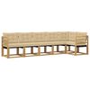vidaXL Buiten bankenset 6 st Wit en Beige