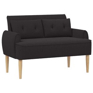 vidaXL Loungebank met knopencomfort Zwart 117 x 67 x 77 cm Boucl&eacute;