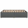 vidaXL Bedframe zonder matras stof donkergrijs 140x190 cm