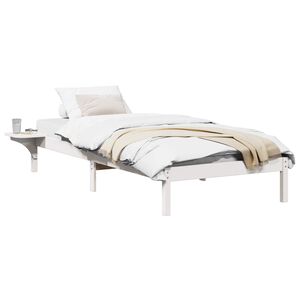 vidaXL Bedframe Wit 100 x 200 cm Massief grenenhout