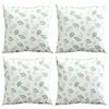 vidaXL Spreidkussens Blad 4 pcs Bladpatroon 60 x 60 cm Polyester Stof