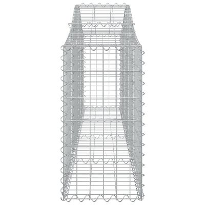 vidaXL Schanskorven 2 st gewelfd 200x30x60/80 cm gegalvaniseerd ijzer