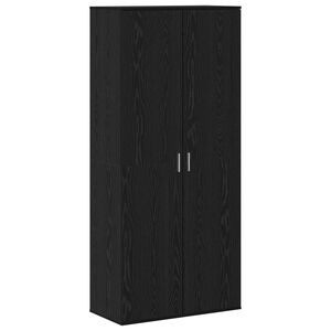 vidaXL Hoge kast 80 x 39 x 178 cm Bewerkt hout Zwart eiken