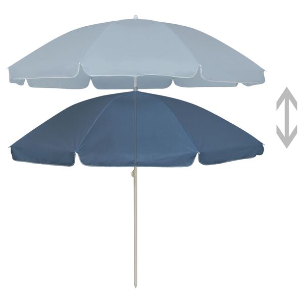 vidaXL Strandparasol 240 cm blauw