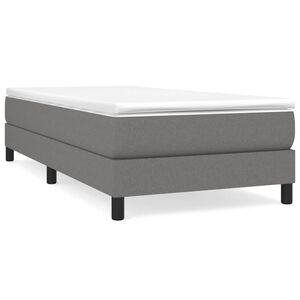 vidaXL Boxspring bed 90x190 cm stof donkergrijs