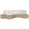 vidaXL Bankstel 6 st poly rattan