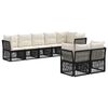 vidaXL Tuinbankenset 8 st Zwart poly rattan