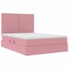 vidaXL Opbergbed met LED met matras met LED Roze 140 x 200 cm Fluweel
