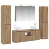 vidaXL Badkamermeubelset 6 st Artisanaal eiken Bewerkt hout en glas