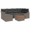 vidaXL Tuinbankenset 7 st Grijs poly rattan