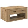 vidaXL Salontafel met lade Artisan Eiken 80 x 50 x 40 cm Bewerkt hout