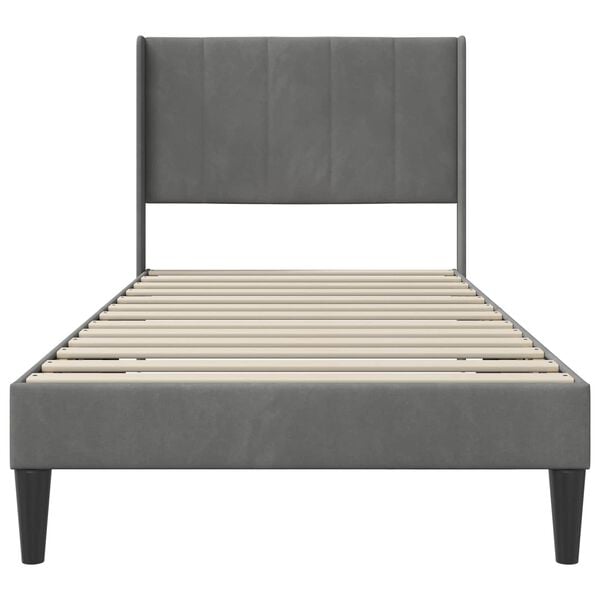vidaXL Bedframe met hoofdeinde Donkergrijs 80 x 200 cm Fluweel