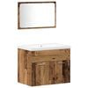 vidaXL Badkamermeubelset 3 st Oud Hout Bewerkt hout