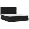 vidaXL Ottoman bed met matras en LED's 180x200cm stof zwart