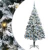 vidaXL Kunstkerstboom Wit 210 cm PVC en Staal en Kunststof
