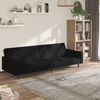 vidaXL Slaapbank 2-zits microvezelstof zwart