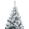 vidaXL Kunst Kerstboom met verlichting met 300 LED Groen 400 cm PVC
