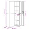 vidaXL Archiefkast 90x40x180 cm staal lichtgrijs en donkergrijs