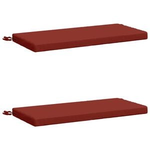 vidaXL Bank Kussens SOEST 2 st 100% Polyester Rood 60 x 40 x 5 cm
