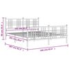 vidaXL Bedframe met hoofd- en voeteneinde metaal wit 160x200 cm