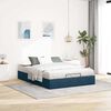 vidaXL Ottoman bedframe zonder matras 140x200 cm fluweel donkerblauw