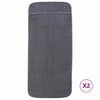 vidaXL Strandhanddoeken 2 st 400 g/m&sup2; 60x135 cm stof antracietkleurig