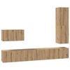 vidaXL Tv-meubelset met lade 4 pcs Artisan Eiken Bewerkt hout