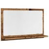 vidaXL Badkamerspiegelkast 60x11x37 cm bewerkt hout oud houtkleurig