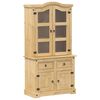 vidaXL Vitrinekast Corona 100x48,5x179 cm massief grenenhout