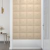 vidaXL Wandpanelen 12 st 1,08 m&sup2; 30x30 cm stof cr&egrave;mekleurig